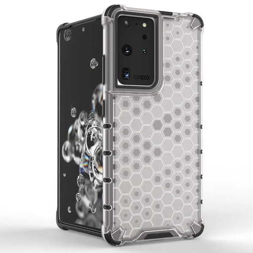 Honeycomb case armored cover with a gel frame for Samsung Galaxy S22 Ultra transparent - Cell phone cases