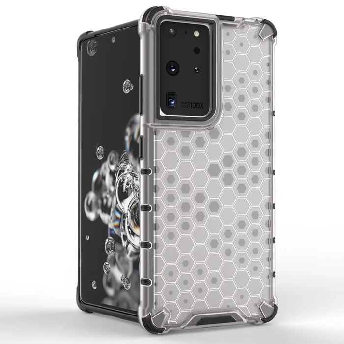 Honeycomb case armored cover with a gel frame for Samsung Galaxy S22 Ultra transparent - Cell phone cases