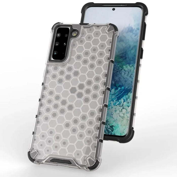 Honeycomb case armored cover with a gel frame for Samsung Galaxy S22 transparent - Cell phone cases