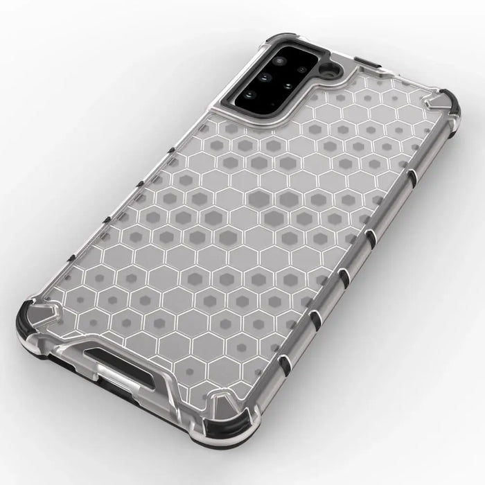 Honeycomb case armored cover with a gel frame for Samsung Galaxy S22 transparent - Cell phone cases