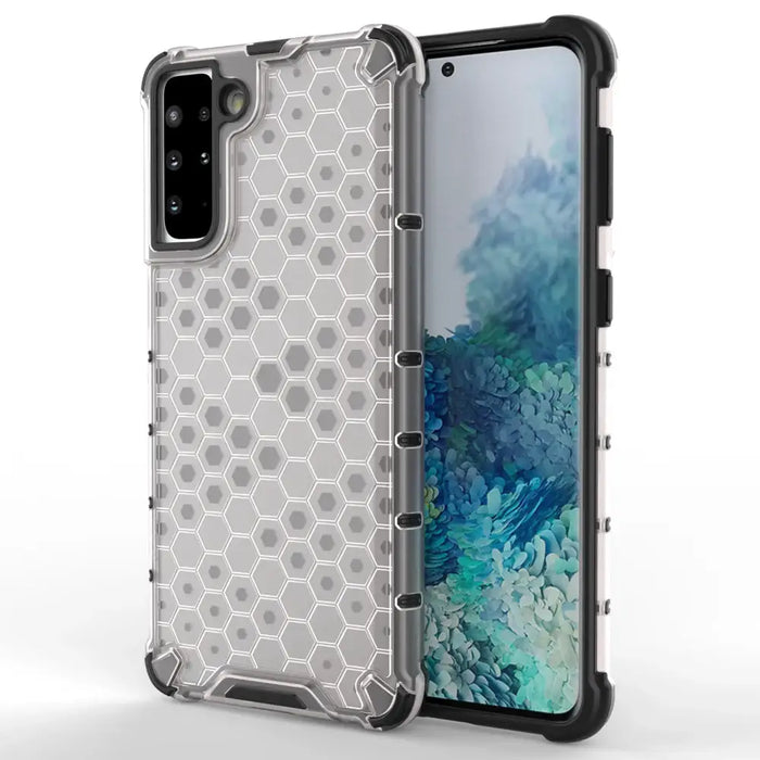 Honeycomb case armored cover with a gel frame for Samsung Galaxy S22 transparent - Cell phone cases