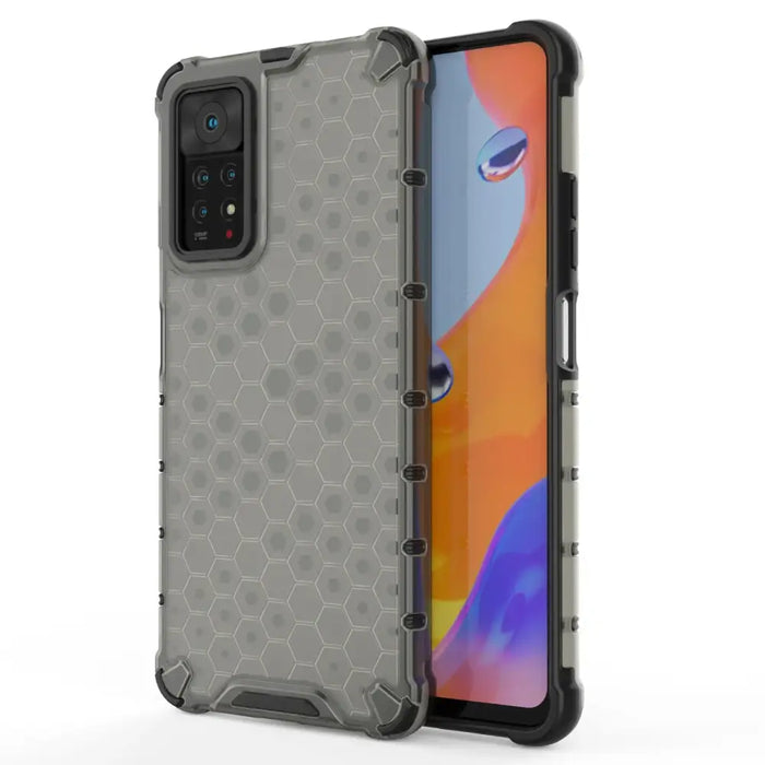 Honeycomb case armored cover with a gel frame for Xiaomi Redmi Note 11 Pro + 11 Pro black - Cell phone cases