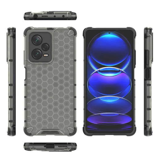 Honeycomb case for Xiaomi Redmi Note 12 Pro+ armored hybrid cover black - Cell phone cases and covers<<<HurtelXML