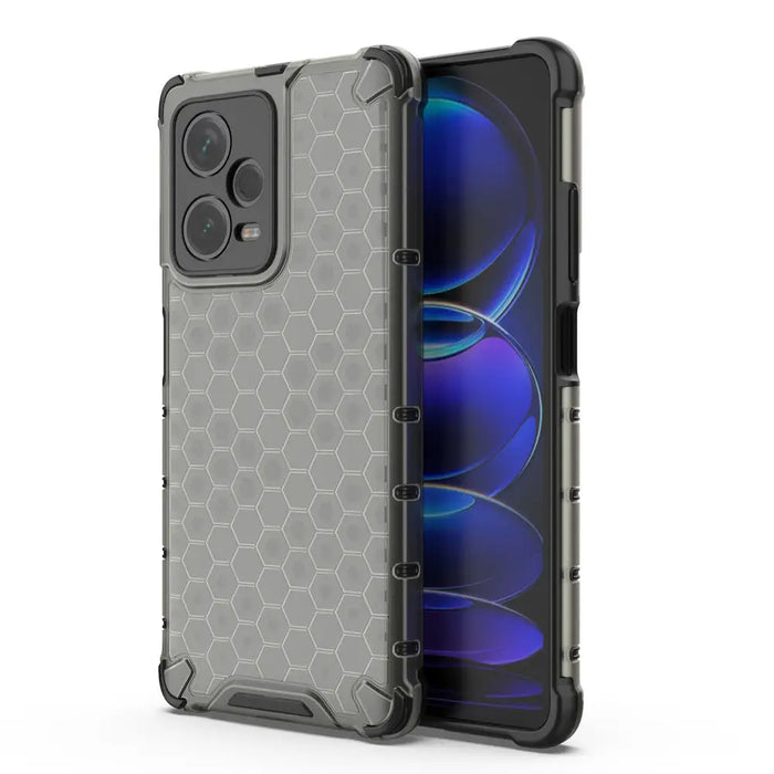 Honeycomb case for Xiaomi Redmi Note 12 Pro+ armored hybrid cover black - Cell phone cases and covers<<<HurtelXML