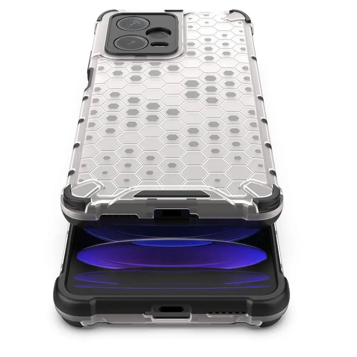 Honeycomb case for Xiaomi Redmi Note 12 Pro+ armored hybrid cover black - Cell phone cases and covers<<<HurtelXML