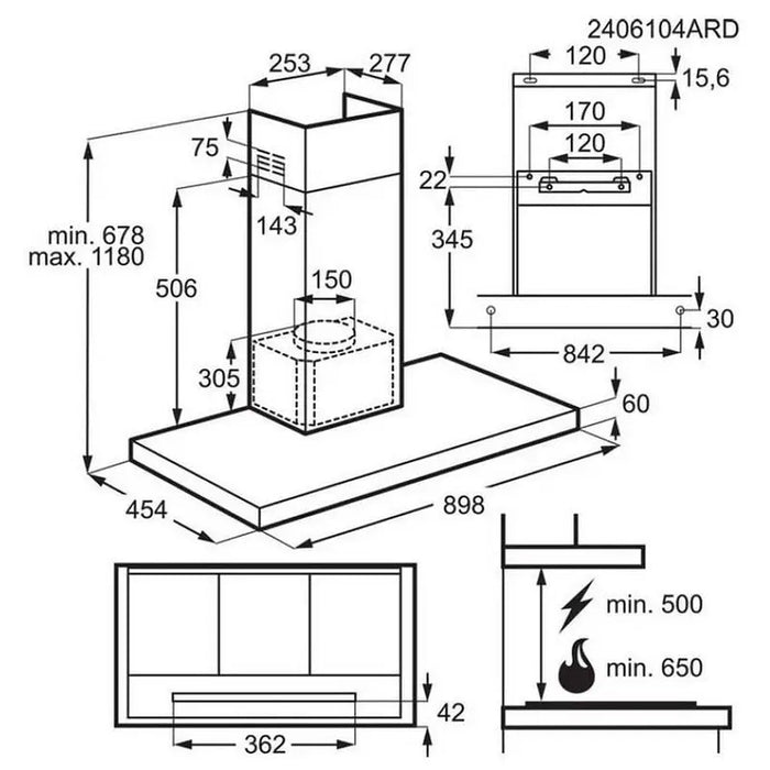 Hood AEG GB67D91HL - Абсорбатори<<<Уреди за вграждане<<<ZoraSite