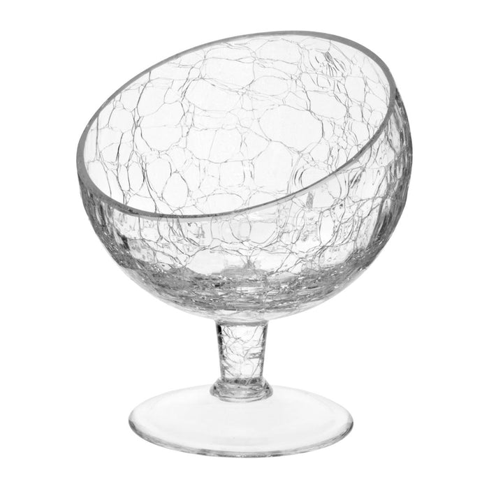 BEVELED BOWL ON A STAND 22CM CRACKED