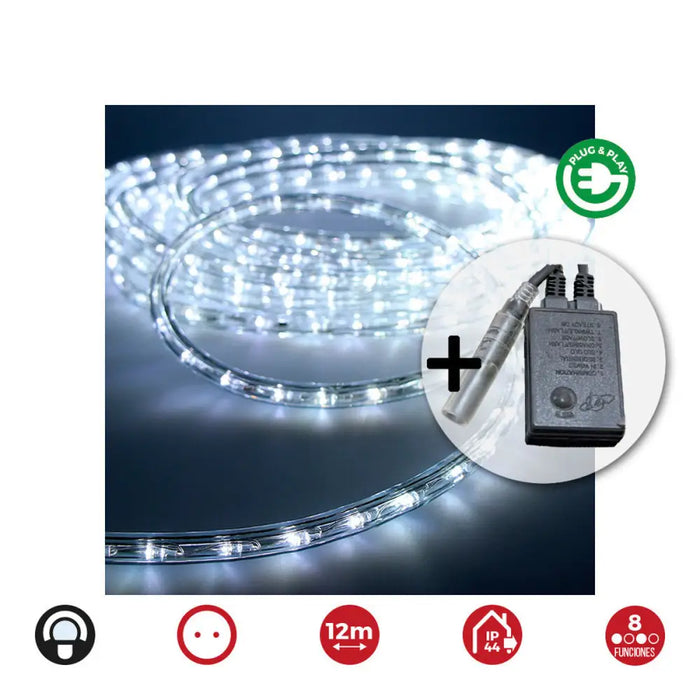 Hose LED EDM 71491 Flexiled Transparent Cool White 12 m - Декорация и Осветление<<<Дом Градина<<<BigBuy&&&LED