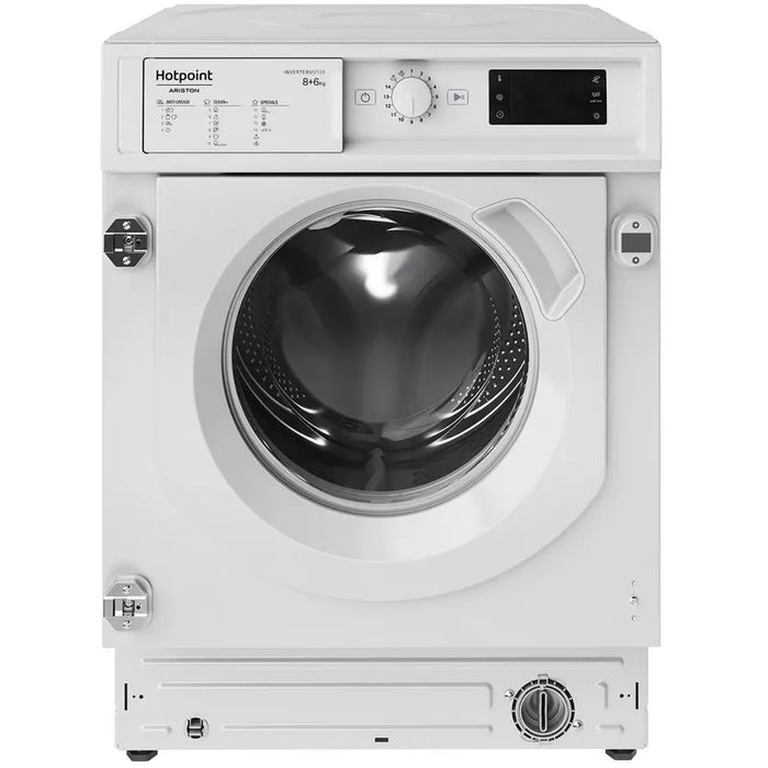Built-in washer dryer Hotpoint-Ariston BI WDHG 861485 EU , 1400 rpm, 6 kg, 8.00 kg, B , D , White