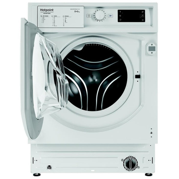 Built-in washer dryer Hotpoint-Ariston BI WDHG 861485 EU , 1400 rpm, 6 kg, 8.00 kg, B , D , White