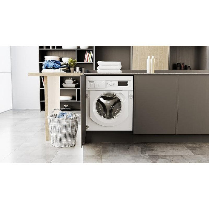 Built-in washer dryer Hotpoint-Ariston BI WDHG 861485 EU , 1400 rpm, 6 kg, 8.00 kg, B , D , White