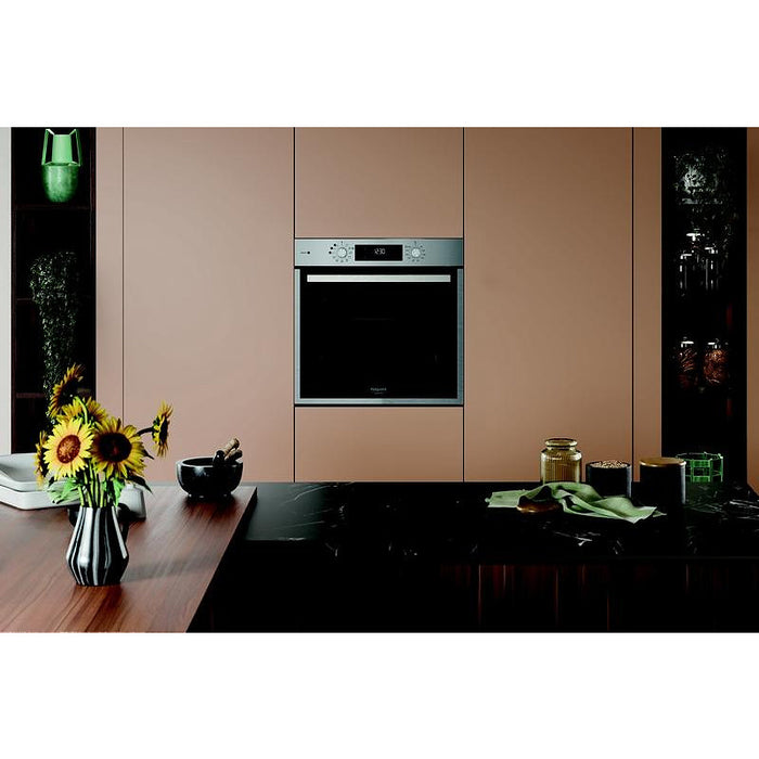 Built-in oven Hotpoint-Ariston HAO 458HSU1F X. , 71 , Push buttons , A+ , Water cleaning