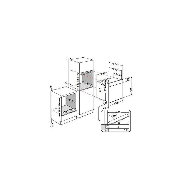 Built-in oven Hotpoint-Ariston HAOI 5S8HM1BA (ST), 73, Hydrolitic, A+, Electronic