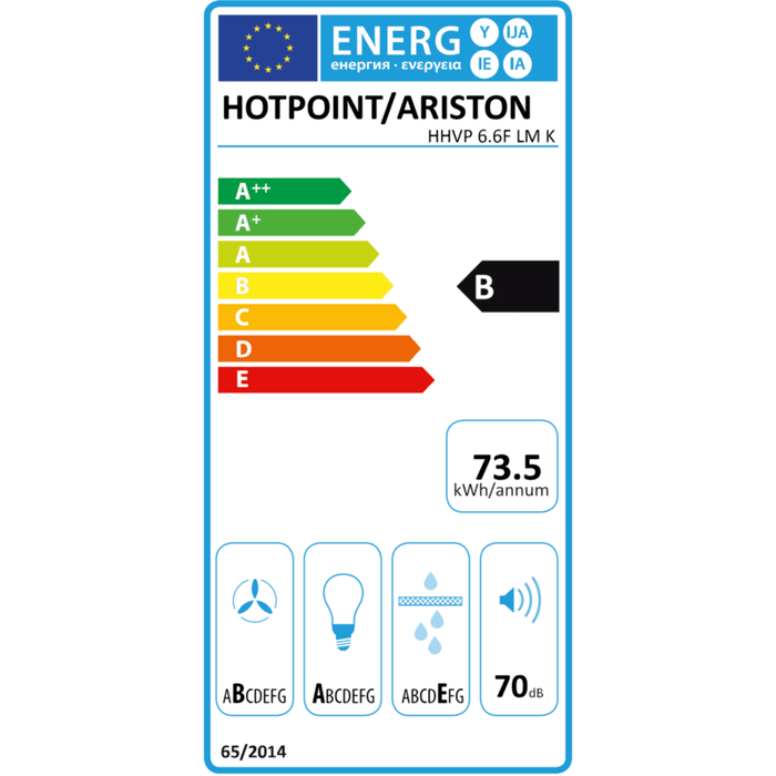 Built-in hood Hotpoint-Ariston HHVP 6.6F LM K