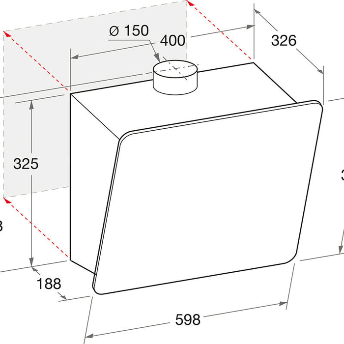 Built-in hood Hotpoint-Ariston HHVP 6.6F LM K