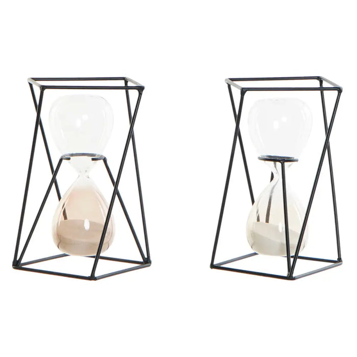 Hourglass DKD Home Decor Black Amber Terracotta 14 x 14 x 19 cm - Декорация и Осветление<<<Дом Градина<<<BigBuy&&&Други