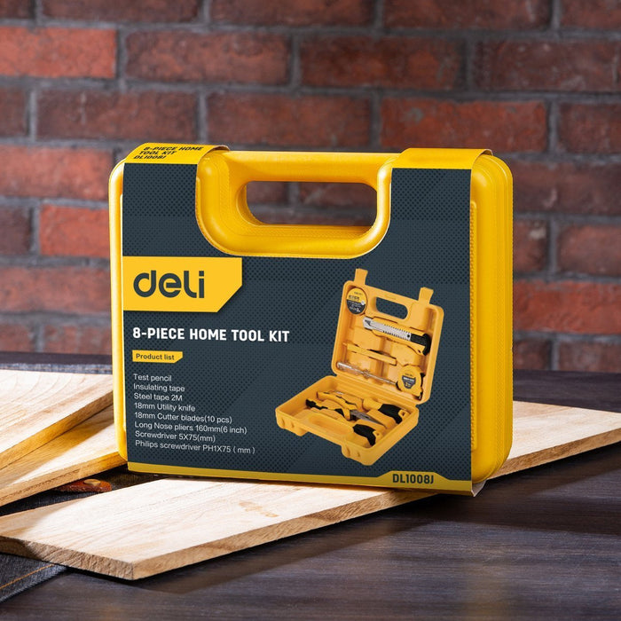 Household Tool Set 8 pcs Deli Tools EDL1008J - Toolkits<<<Tools<<<InnproXML