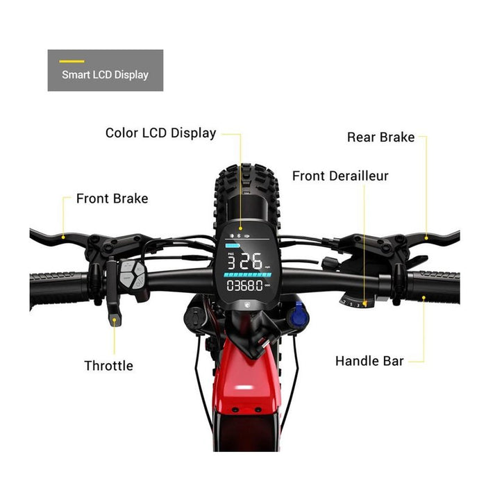 Electric bicycle Hovsco HovBeta RED Color, 20.00 inch