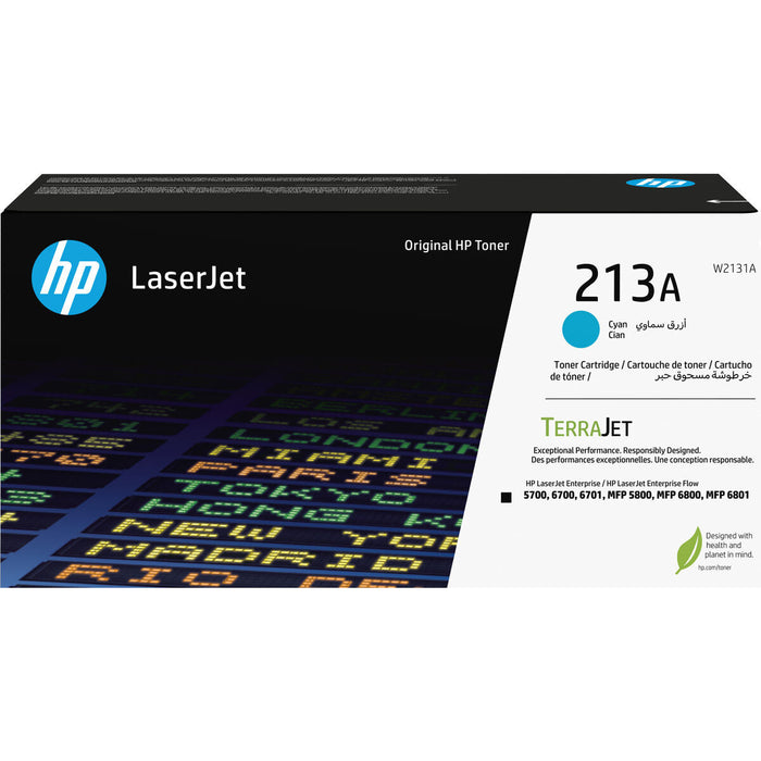HP 213A Cyan Original LaserJet Toner Cartridge - LaserJet Consumables<<<HP