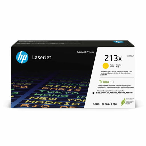 HP 213X Yellow Original LaserJet Toner Cartridge - LaserJet Consumables<<<HP