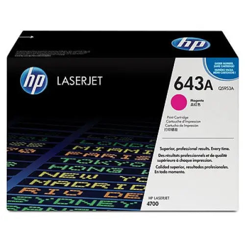 HP 643A original Colour LaserJet Toner cartridge Q5953A magenta standard capacity 10.000 pages 1-pack