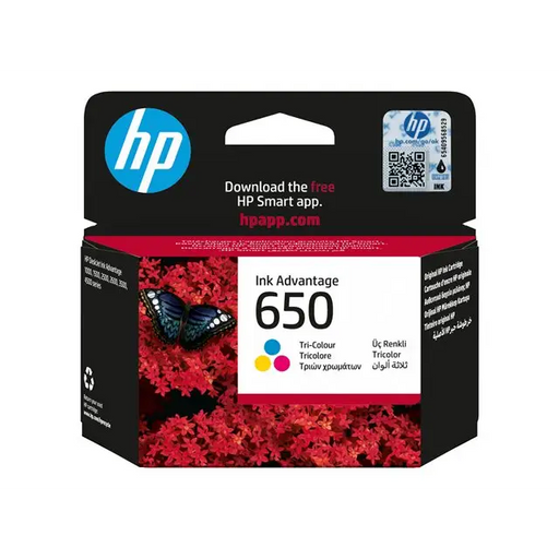 HP 650 original Ink cartridge CZ102AE BHK tri-colour standard capacity 200 pages 1-pack - Касети за струйни