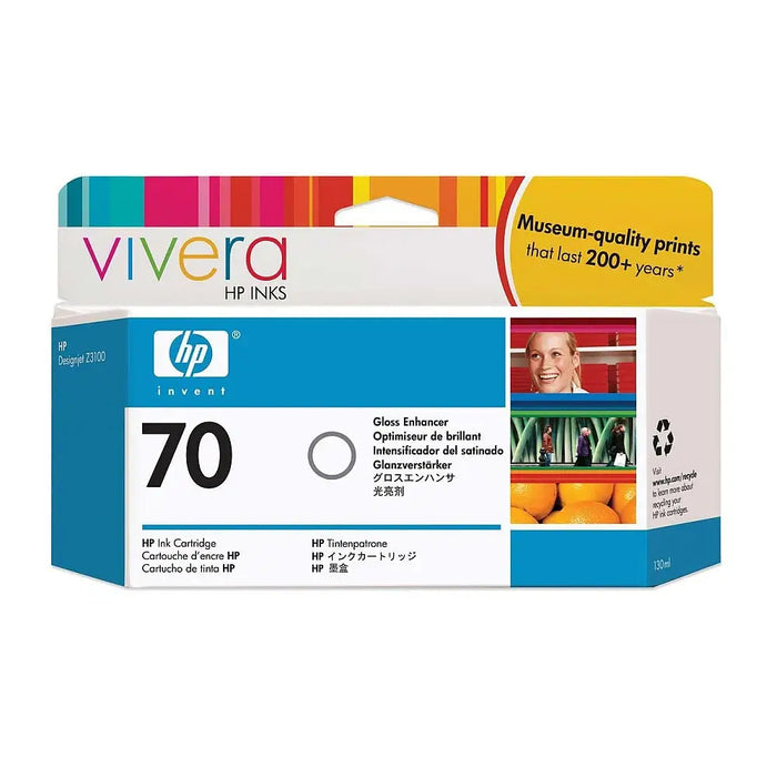 HP 70 original Ink cartridge C9459A gloss enhancer standard capacity 130ml 1-pack with Vivera Ink cartridge - LFP