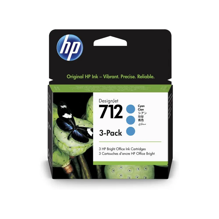 HP 712 Cyan Ink Cartridge 3-Pack - DesignJet Consumables<<<HP консумативи<<<HP<<<PolyComp&&&LFP мастила и LFP мастилени