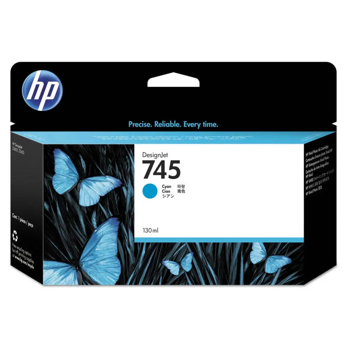 HP 745 original Ink cartridge F9J97A Cyan 130 ml - LFP мастила и LFP мастилени глави<<<Консумативи - голям формат