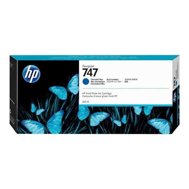 HP 747 300-ml Chromatic Blue Ink Cartridge - LFP мастила и LFP мастилени глави<<<Консумативи - голям формат принтер
