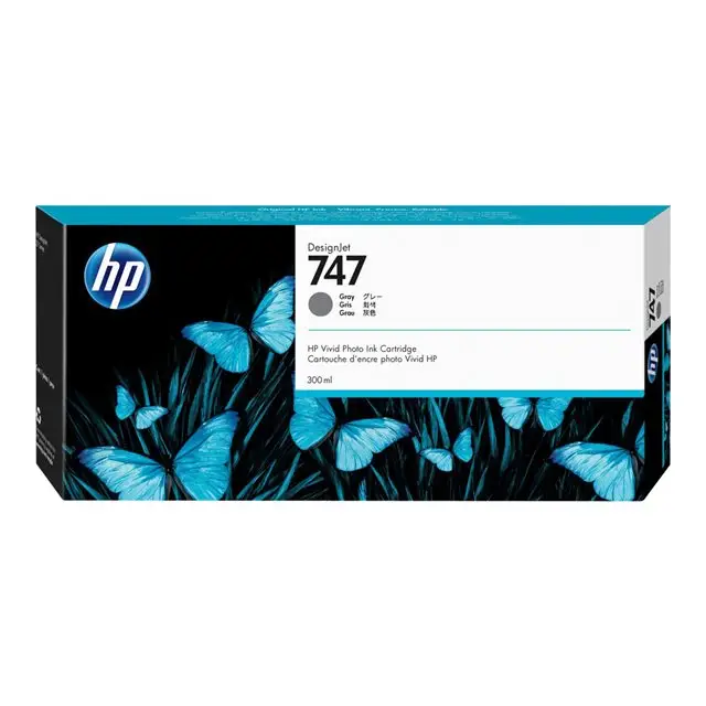 HP 747 300-ml Gray Ink Cartridge - LFP мастила и LFP мастилени глави<<<Консумативи - голям формат принтер (LFP)<<<Печат