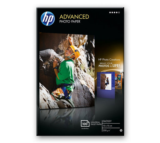 HP Advanced Glossy Photo Paper-100 sht/10 x 15 cm borderless - InkJet Consumables<<<HP
