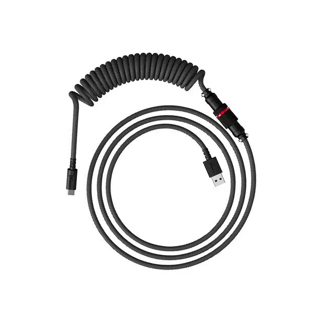 HP HyperX USB-C Coiled Cable Gray-Black - USB и Thunderbolt кабели<<<Кабели и адаптери<<<Периферия и аксесоари<<<ALSO