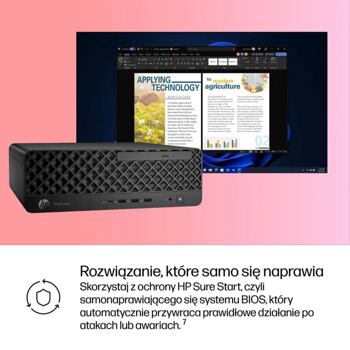 HP ProDesk 4 SFF G1i AI PC Intel Core Ultra 5 225 16 GB DDR5-SDRAM 512 GB SSD Windows 11 Pro Black - Professional