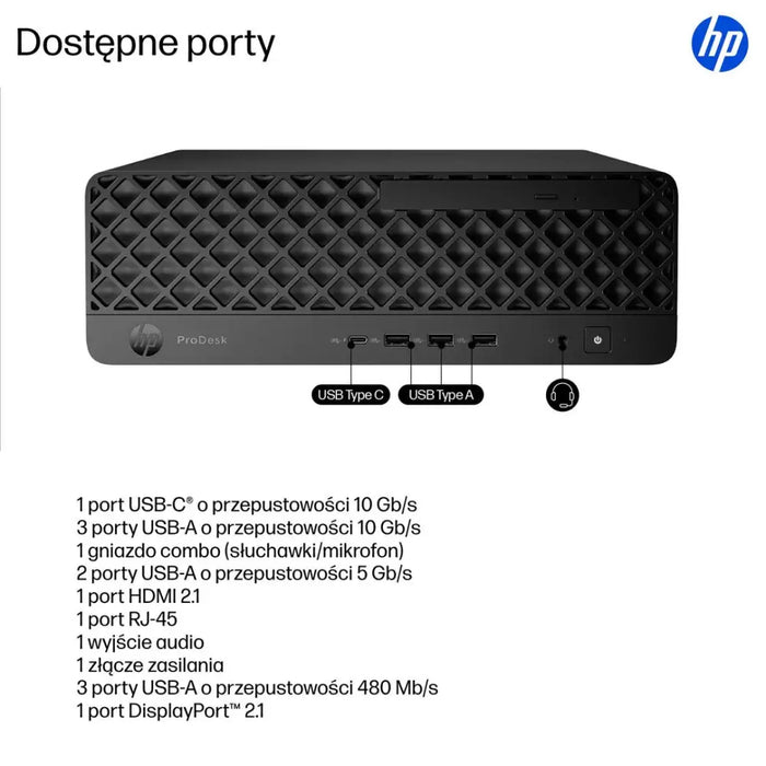 HP ProDesk 4 SFF G1i AI PC Intel Core Ultra 5 225 16 GB DDR5-SDRAM 512 GB SSD Windows 11 Pro Black - Professional
