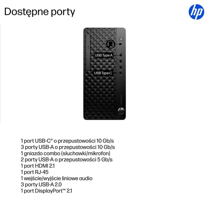 HP ProDesk 4 Tower G1i Desktop AI PC Intel Core Ultra 5 225 16 GB DDR5-SDRAM 512 GB SSD Windows 11 Pro Black