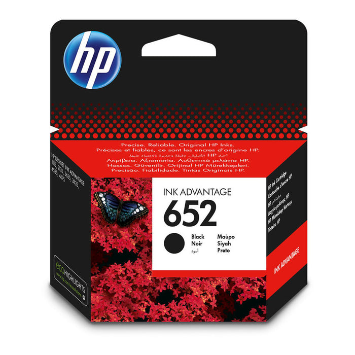 Ink cartridge original HP 652 Black, F6V25AE