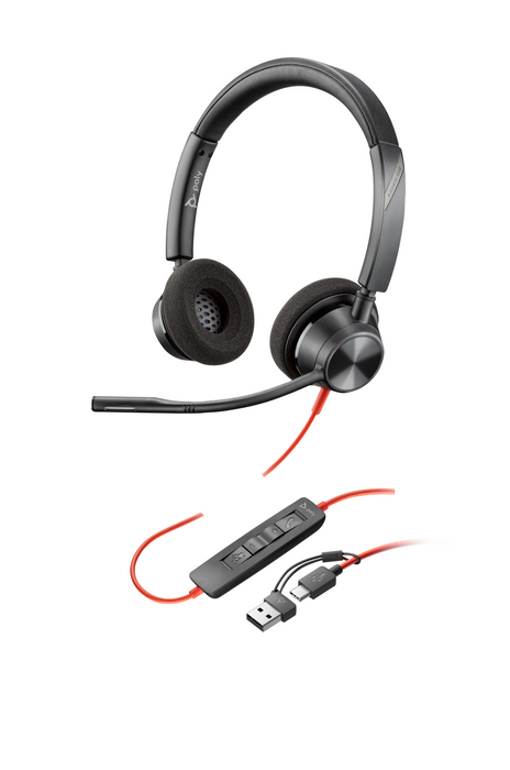 Headphones HP Poly BW 3320 Stereo, USB-C+USB-C/A