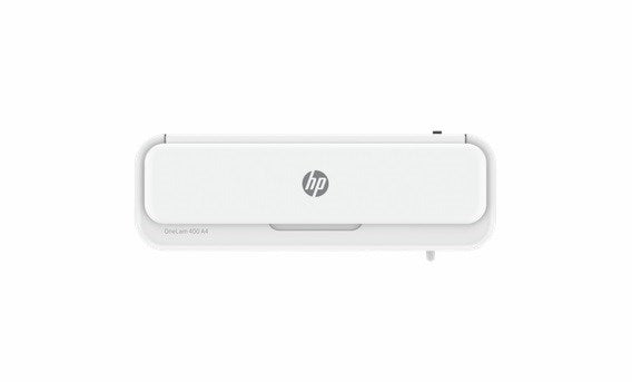 HP ONELAM 400 A3 laminator, Hot/Cold, integrated trimmer, corner rounder, speed 40 cm/min + 15 pouches: 3xA4, 4xA5, 4xA6, 4xB-CARD, white
