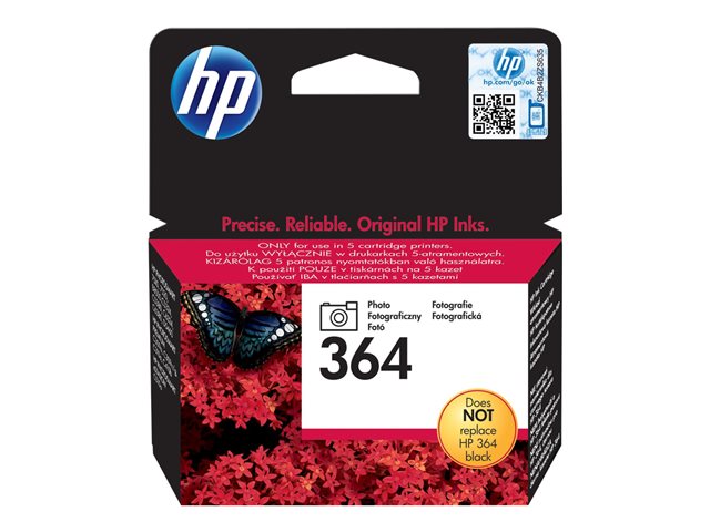 HP 364 original Ink cartridge CB317EE BA1 photo black standard capacity 3ml 1-pack with Vivera Ink cartridge