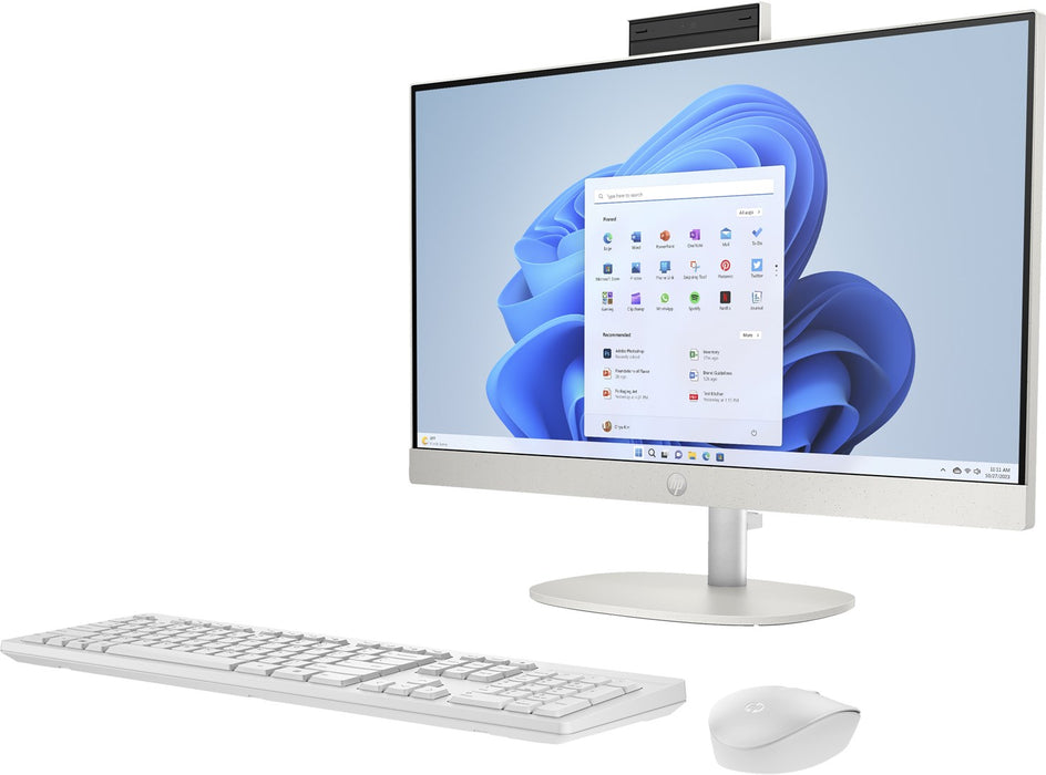 HP 24-cr0312nw AMD Ryzen™ 5 7520U 60.5 cm (23.8") 1920 x 1080 px All-in-One PC 16 GB LPDDR5-SDRAM 512 GB SSD Windows 11 Home Wi-Fi 6 (802.11ax) White