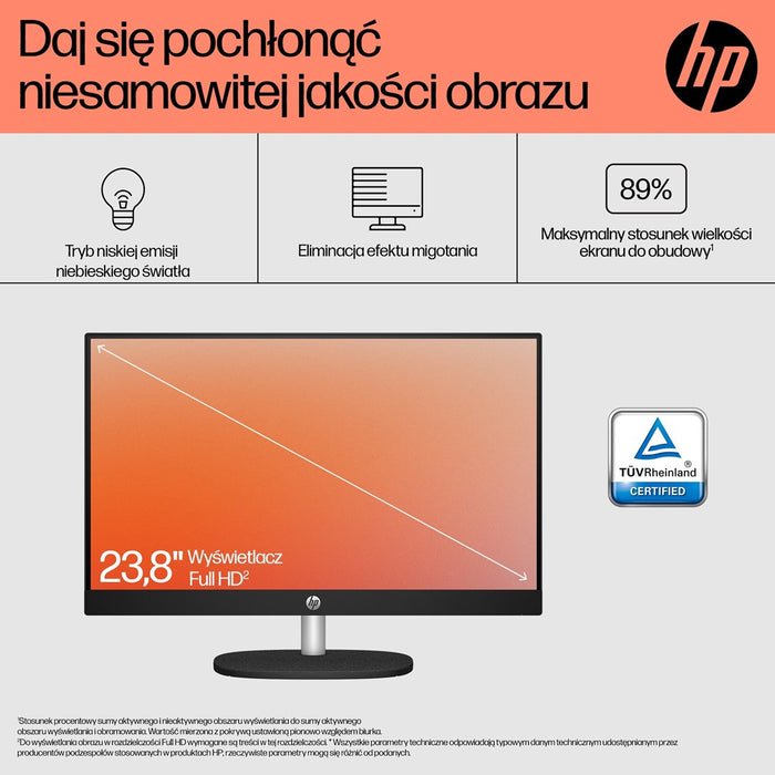 HP 24-cr0312nw AMD Ryzen™ 5 7520U 60.5 cm (23.8") 1920 x 1080 px All-in-One PC 16 GB LPDDR5-SDRAM 512 GB SSD Windows 11 Home Wi-Fi 6 (802.11ax) White