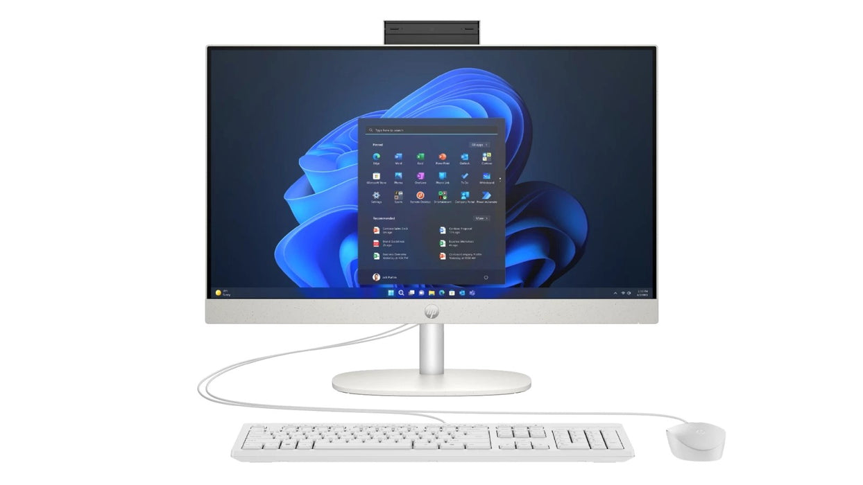HP ProOne 240 G10 Desktop PC Intel Core Ultra 7 155U 60.5 cm (23.8") 1920 x 1280 px All-in-One PC 16 GB DDR5-SDRAM 512 GB SSD Windows 11 Pro Wi-Fi 6 (802.11ax) White