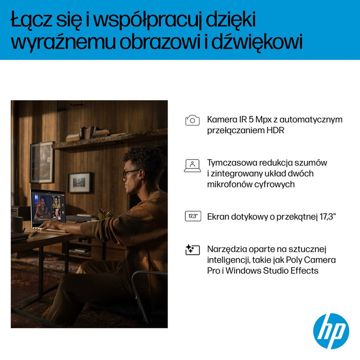 HP OmniBook 7 Next Gen AI 17-DC0073CL Copilot+ PC Intel Core Ultra 7 258V Laptop 43.9 cm (17.3") Full HD touchscreen 32 GB LPDDR5x-SDRAM 1 TB SSD NVIDIA GeForce RTX 4050 Wi-Fi 6E (802.11ax) Windows 11 Home Silver New Repack/Repacked