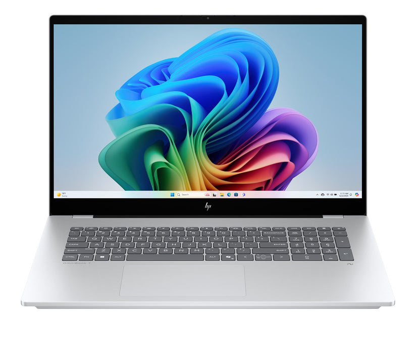 HP OmniBook 7 Next Gen AI 17-DC0073CL Copilot+ PC Intel Core Ultra 7 258V Laptop 43.9 cm (17.3") Full HD touchscreen 32 GB LPDDR5x-SDRAM 1 TB SSD NVIDIA GeForce RTX 4050 Wi-Fi 6E (802.11ax) Windows 11 Home Silver New Repack/Repacked