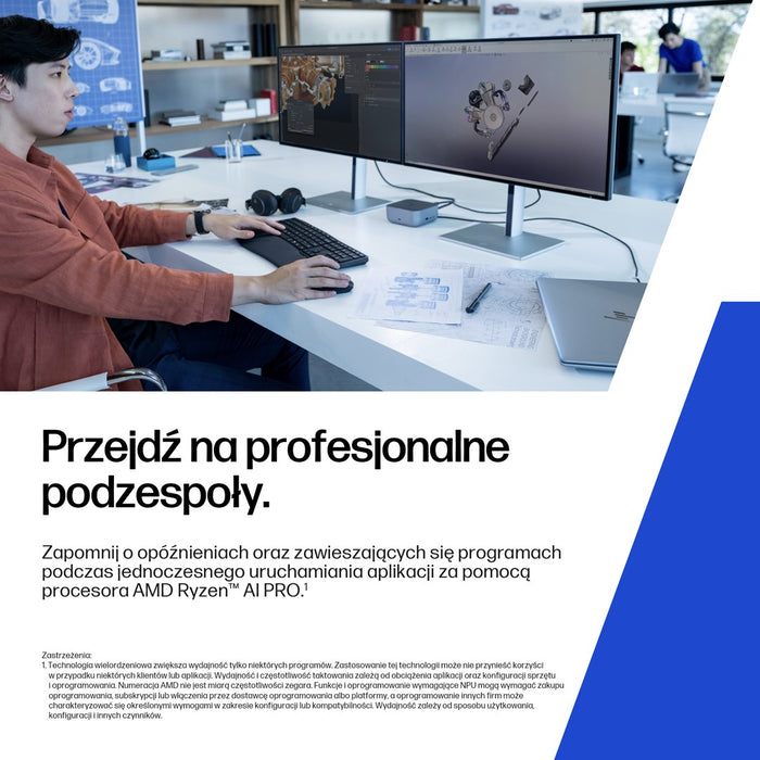 HP ZBook 8 G1ak Copilot+ PC AMD Ryzen AI 7 PRO 350 Mobile workstation 35.6 cm (14") WUXGA 16 GB DDR5-SDRAM 1 TB SSD Wi-Fi 7 (802.11be) Windows 11 Pro AI Workstation, AI PC Silver