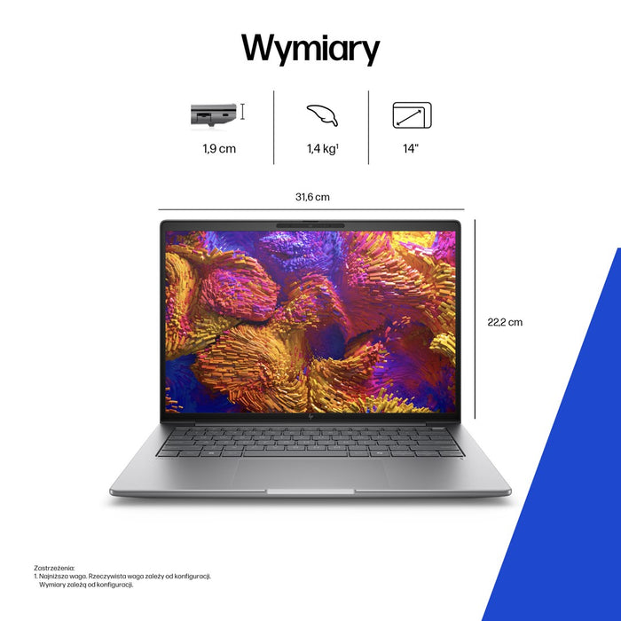 HP ZBook 8 G1ak Copilot+ PC AMD Ryzen AI 7 PRO 350 Mobile workstation 35.6 cm (14") WUXGA 32 GB DDR5-SDRAM 1 TB SSD Wi-Fi 7 (802.11be) Windows 11 Pro AI Workstation, AI PC Silver