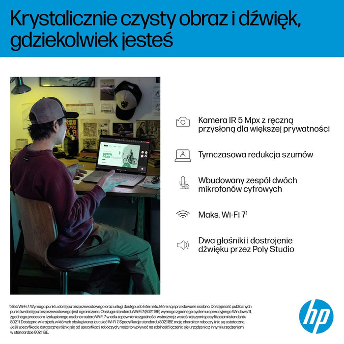 HP OmniBook X Flip 16-ar0016nw Ryzen AI 5 340 16.0"2K Touch OLED IPS 300nits AG 16GB LPDDR5X SSD1TB Radeon 840M Cam 5MPx + IR  68Wh Win11 Meteor Silver 2Y