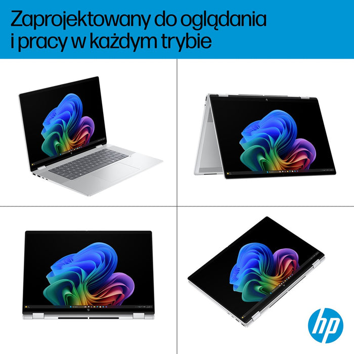 HP OmniBook X Flip 16-as0003nw Ultra 7 258V 16.0"3K Touch OLED IPS 120Hz 300nits AG 32GB LPDDR5X SSD1TB Arc 140V Cam 5MPx + IR  68Wh Win11 Glacier Silver 2Y