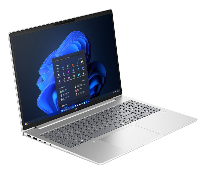 HP ProBook 4 G1i AI, Intel Core Ultra 7 255U laptop, 16" WUXGA, 16 GB DDR5-SDRAM, 512 GB SSD, Wi-Fi 6E (802.11ax), Windows 11 Pro, AI PC, silver